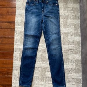Madewell skinny jeans, 10” high rise